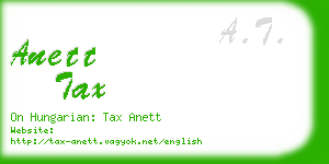 anett tax business card